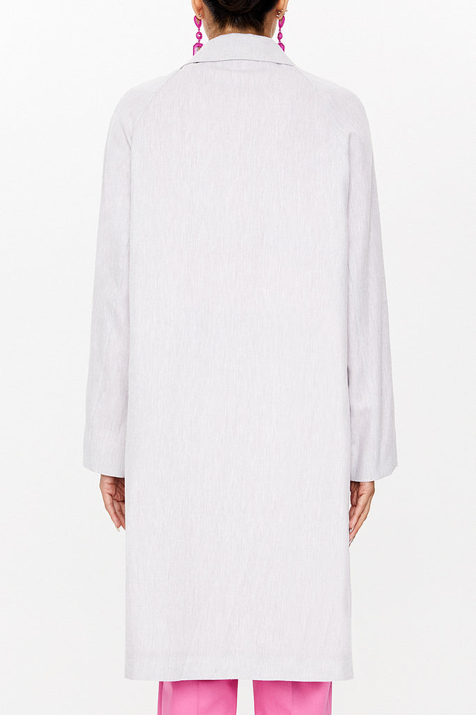 Beige Wide cut slit coat 30422