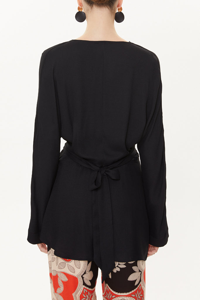 Black Waistband  Blouse  19765