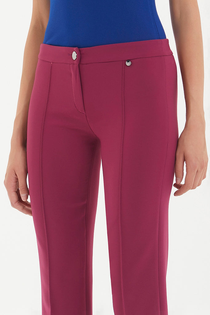 Fuchsia Rib seam lycra pants 41127