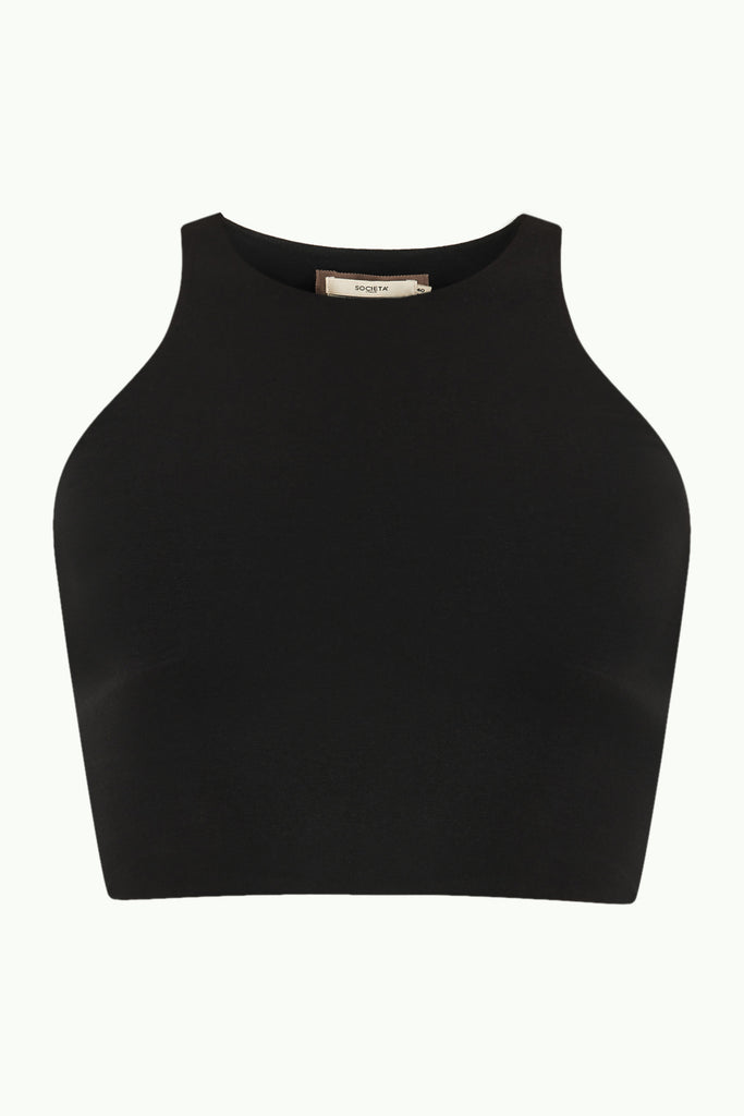 Black Sleeveless woven  blouse  19470