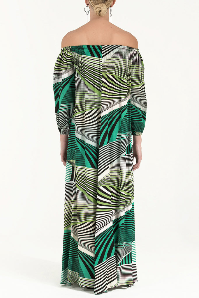 Yıldız Nakışlı Elbise Yeşil 92242