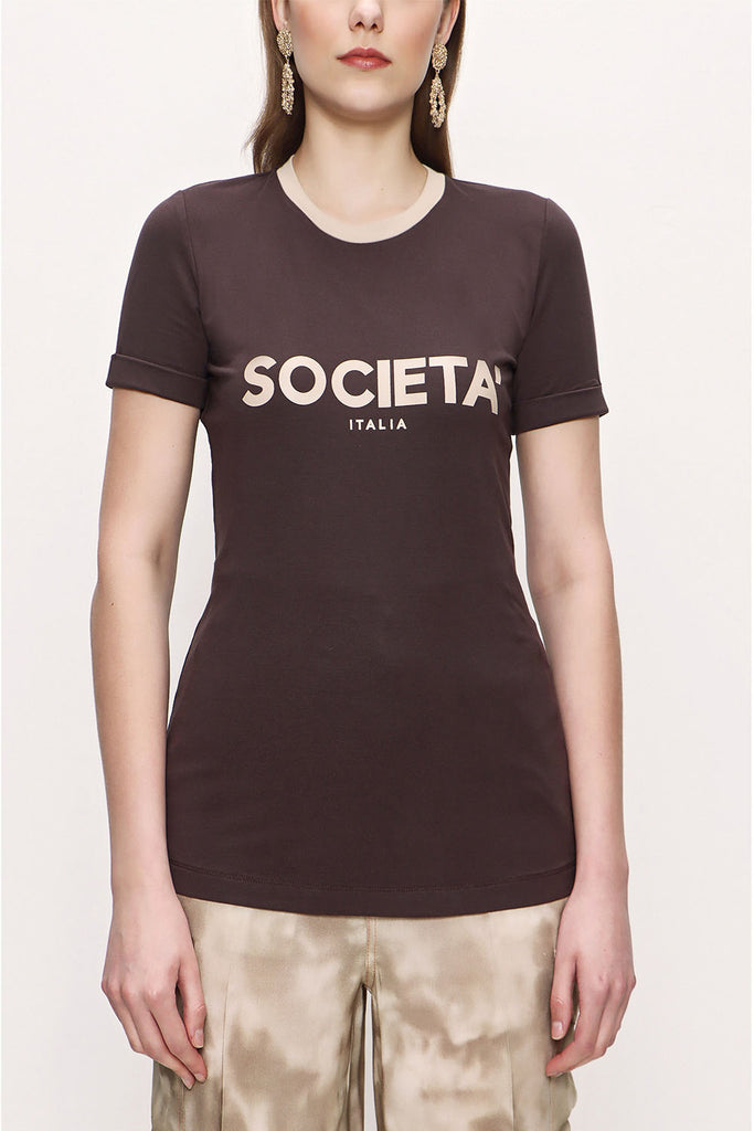 Brown Printed tshirt 19831