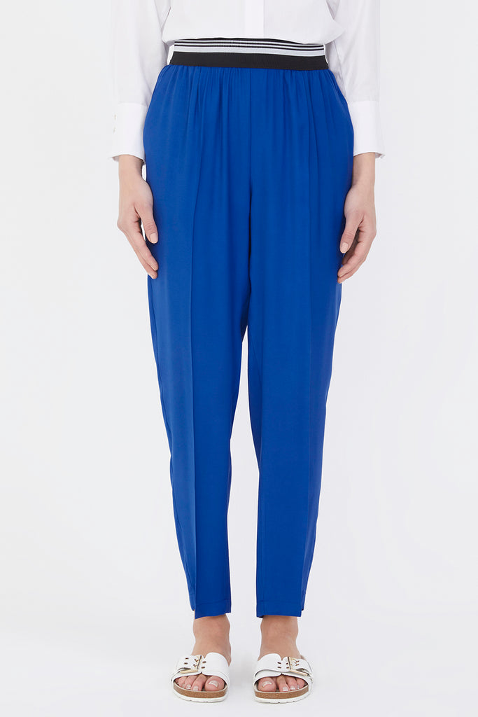 Blue Pleated waist pants 41360