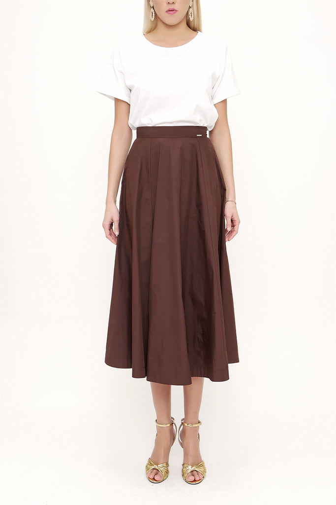 Brown Pleated skirt 81177