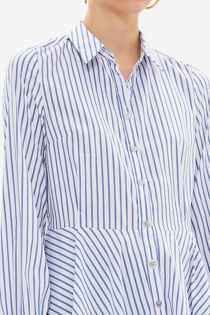 Light Blue Wide cut flowing shirt  10727