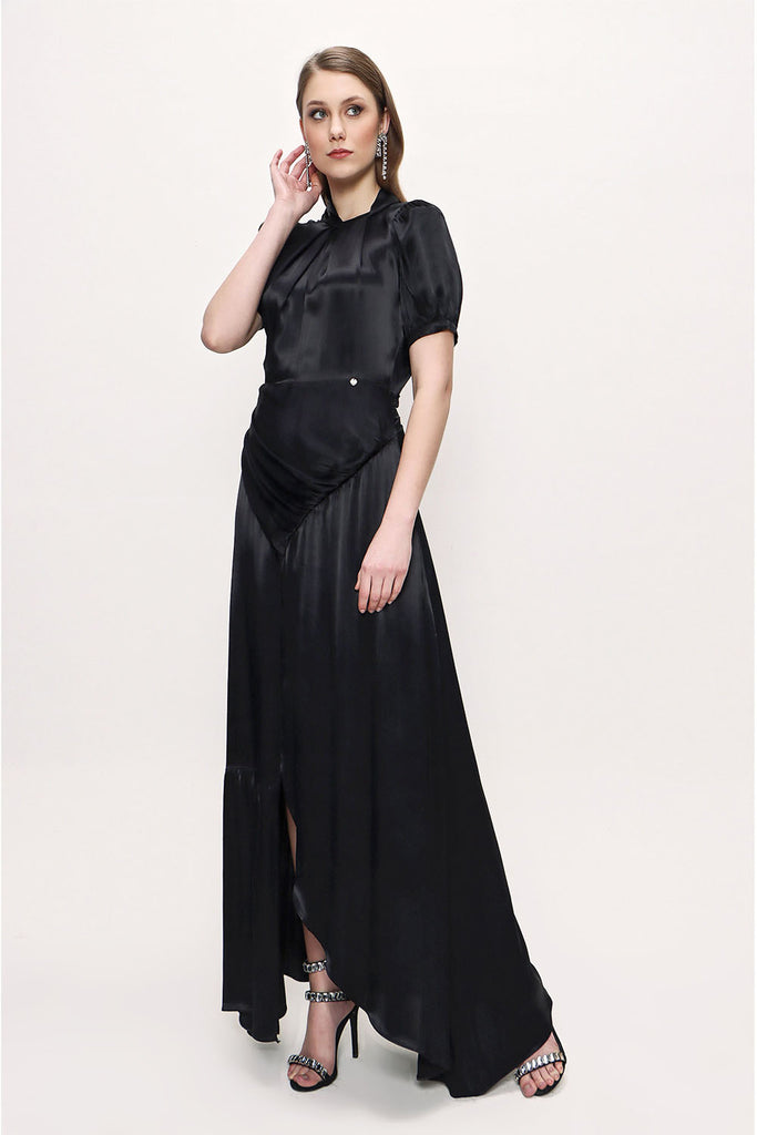 Black Asymmetric cut dress 93384