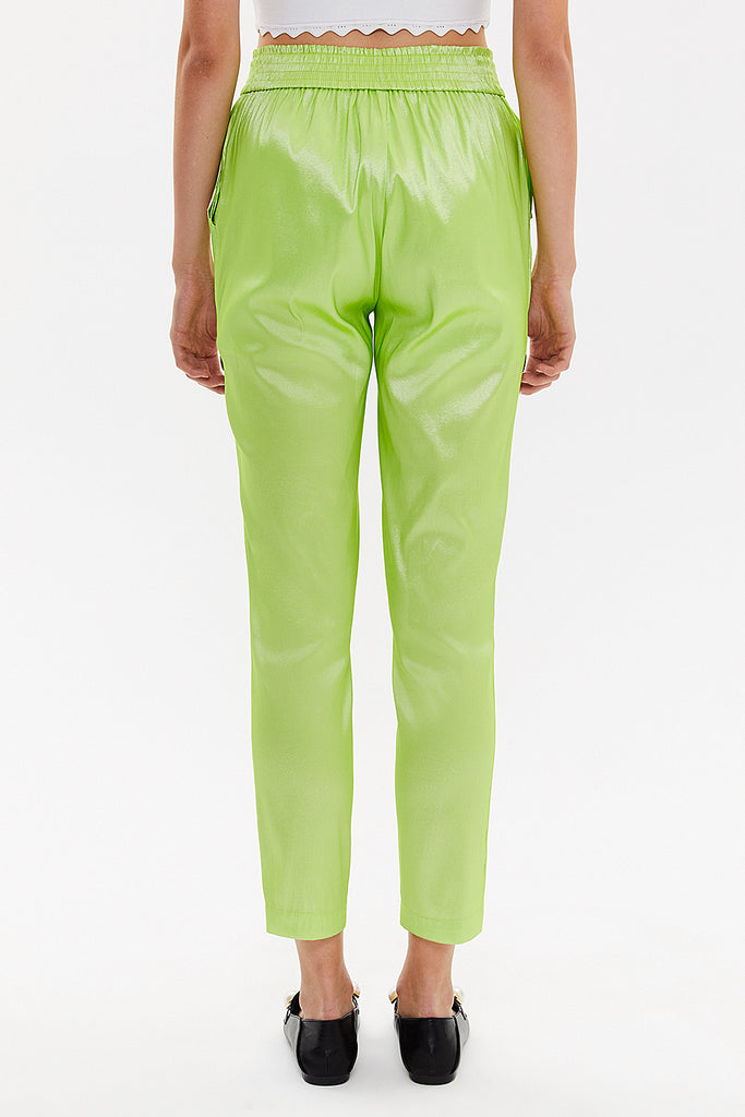 Green Elastic waist pants 41356