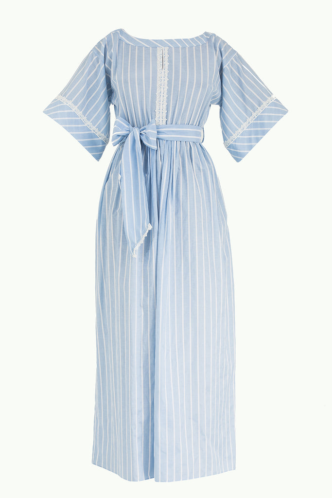 Dantelli Bol Kesim Koton Elbise Mavi 92319