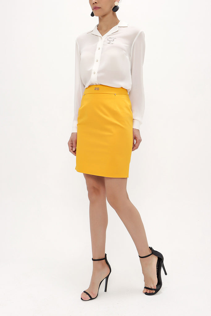 Yellow Cotton skirt 80386