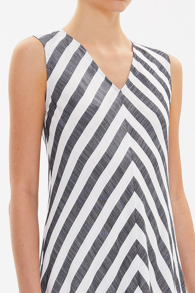 Black Front Pleated midi dress 92888