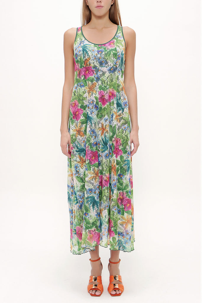 Pink Wide cut midi dress 92107