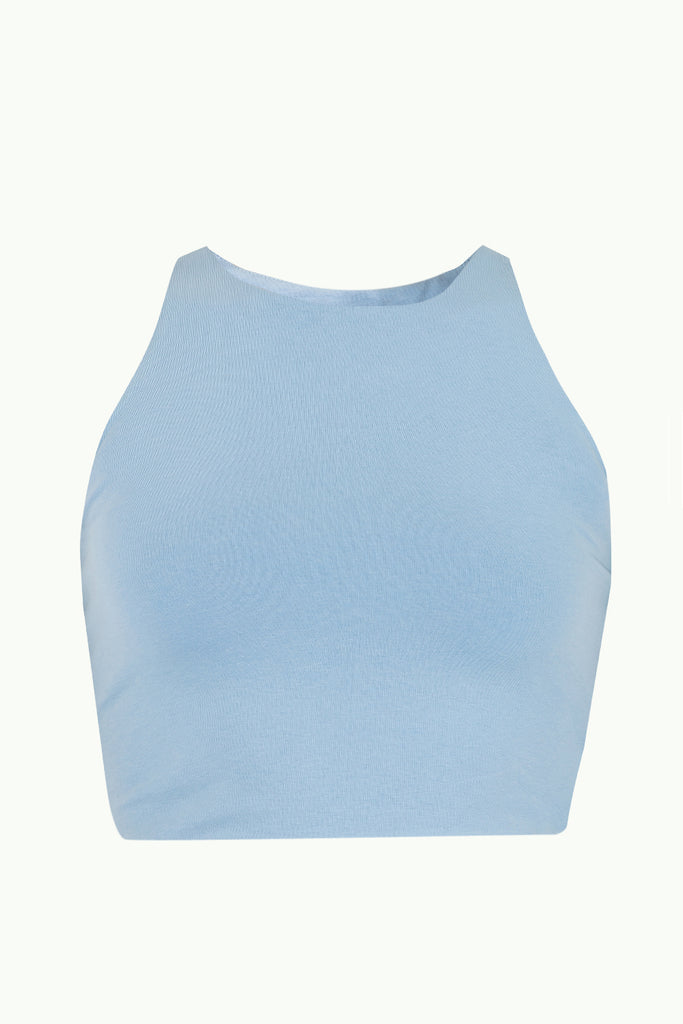 Turquoise Sleeveless woven  blouse  19470