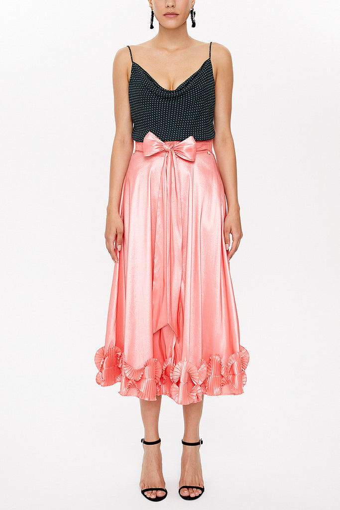 Pink Pleated skirt 81082