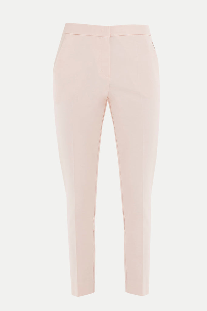 Pink Elastic waist Slim fit pants 41311