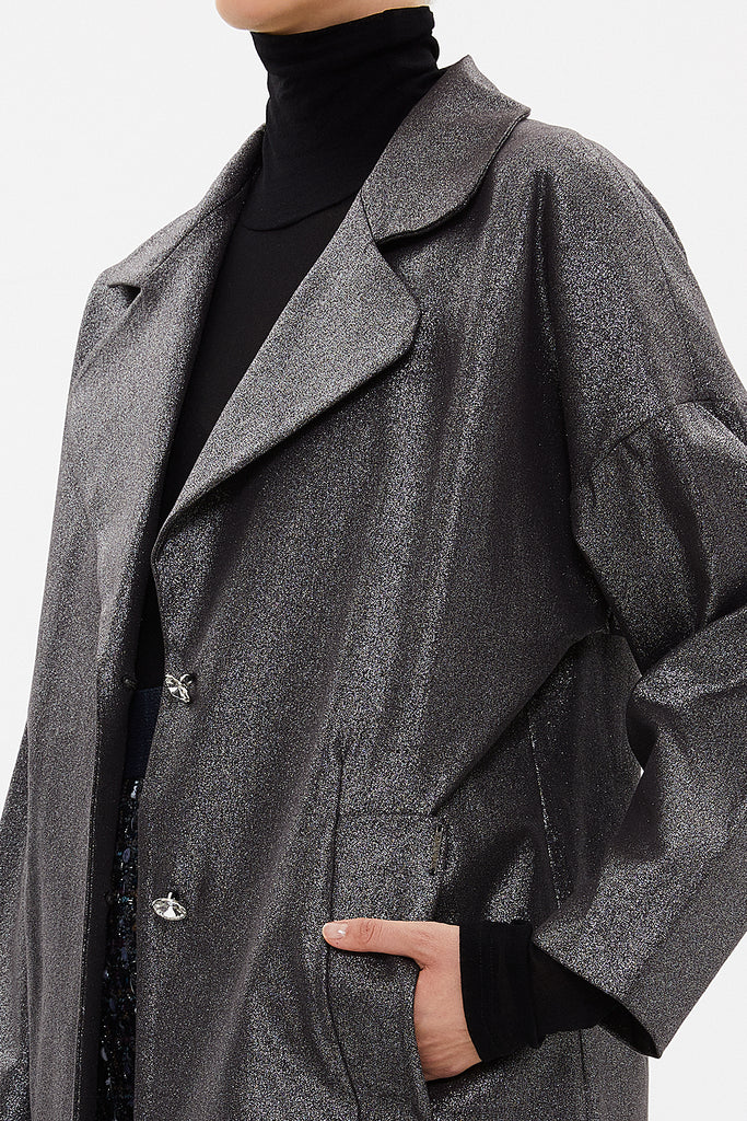 Smoked Half sleeve wide cut coat 30403