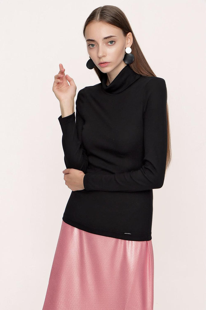 Black Turtleneck blouse 19842