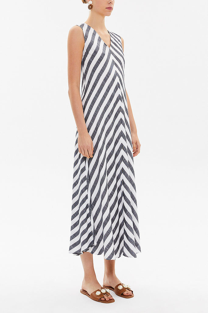 Black Front Pleated midi dress 92888