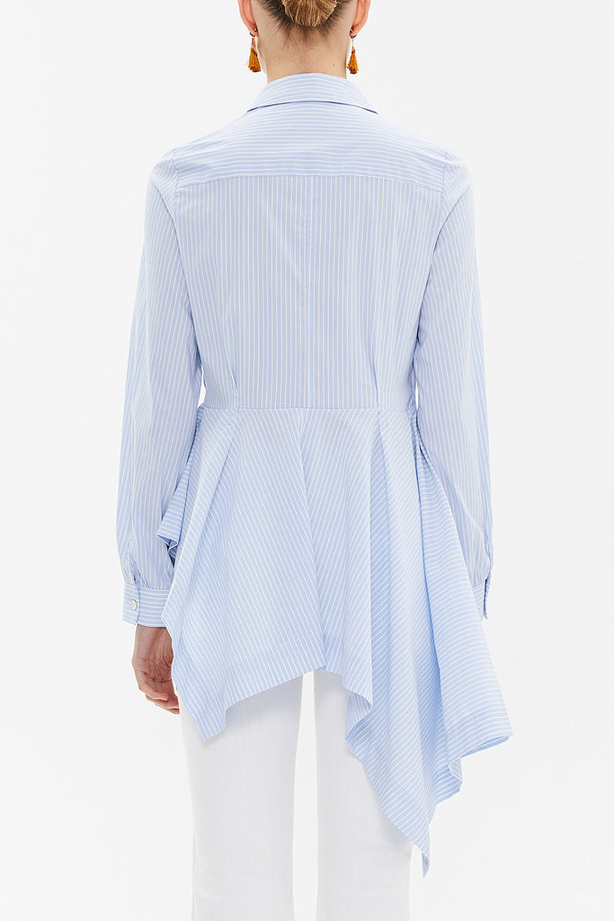 Blue Wide cut flowing shirt  10727