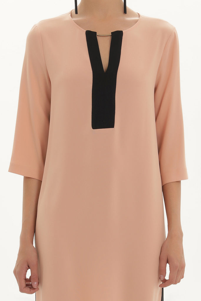 Salmon Wide cut midi dress 91428