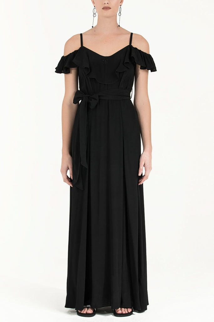 Valon Düşük Omuz Elbise