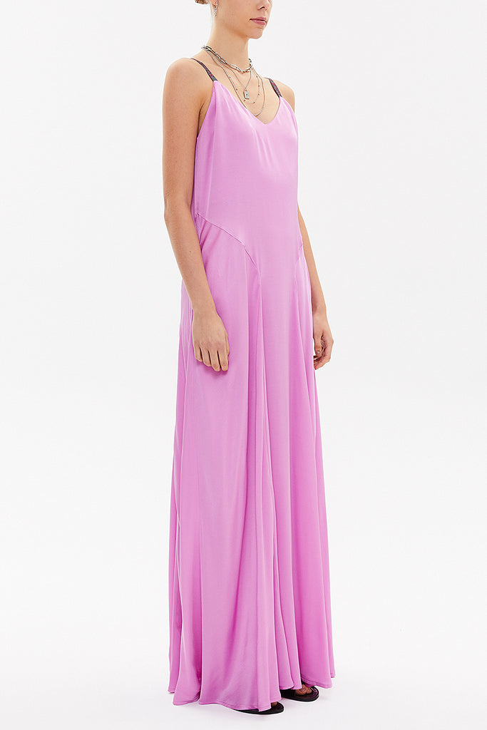 Lilac Crystal gems sleeveless maxi dress 92850
