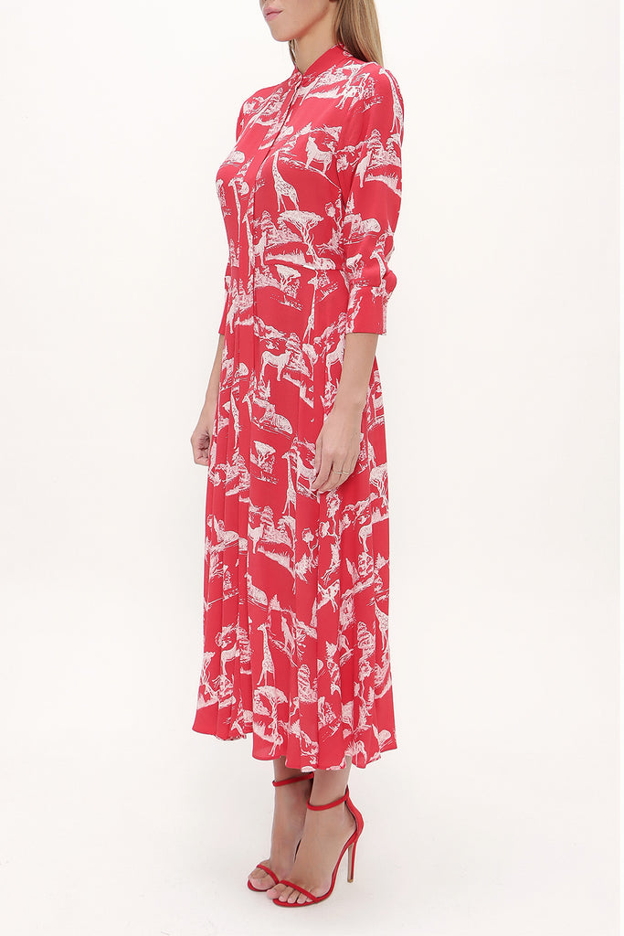Coral Elastic waist midi dress 92957