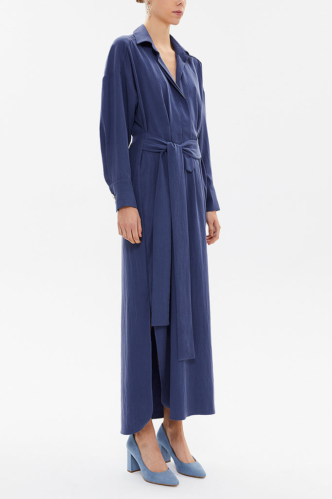 Indigo Slit detail maxi dress 92873