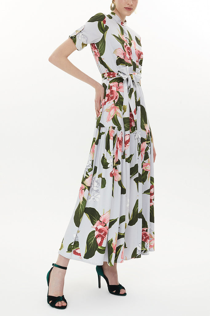 Patterned Laced maxi dress 92855