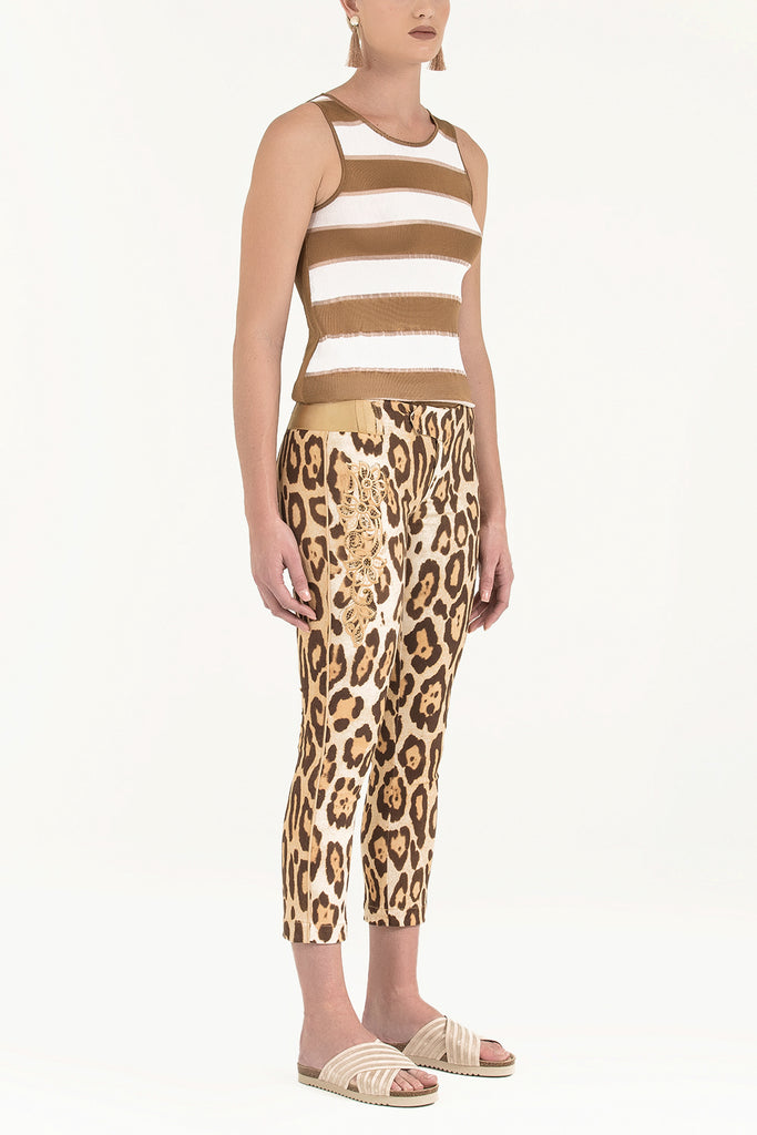 Pars Leopardskin  Printed pants 40904