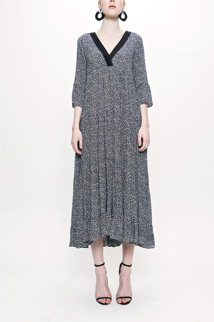 Black Pleated dress 93769