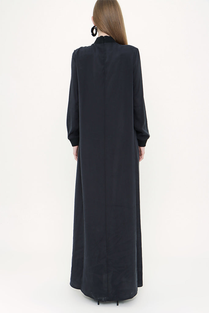 Black Ribbed loose fit dress 93715