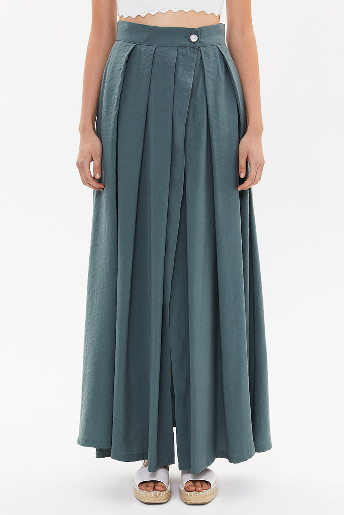 Oil Wrap-over maxi skirt  81068