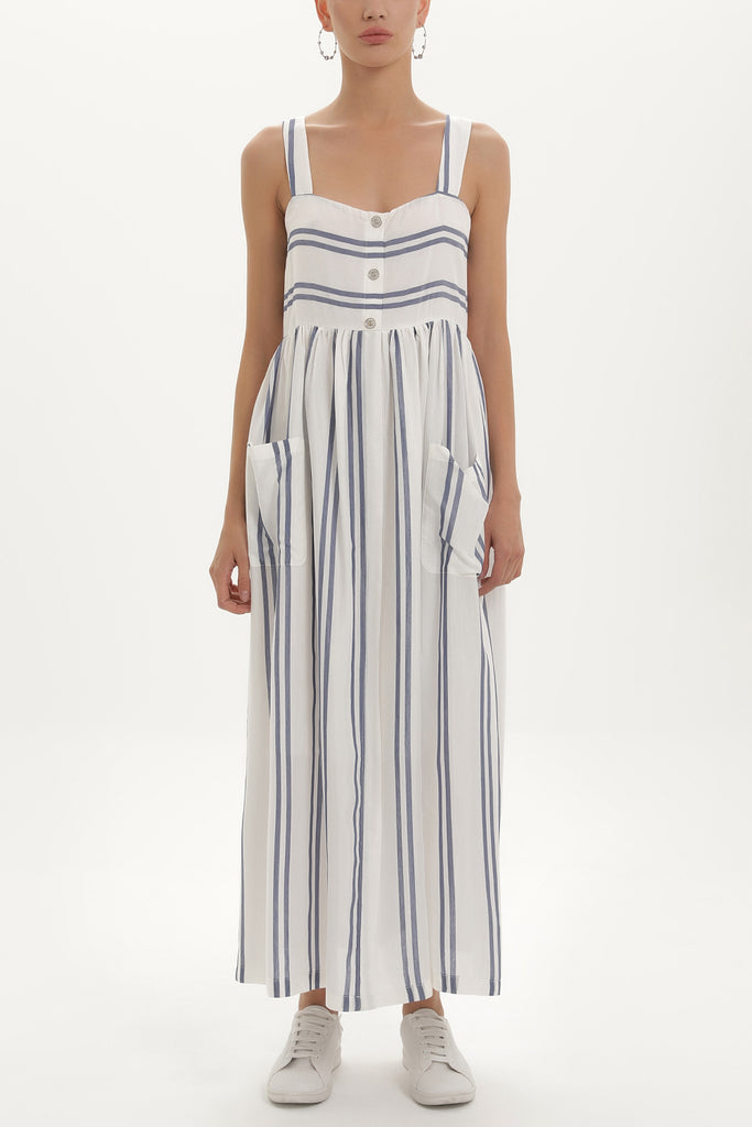 Navy Blue Strappy  maxi dress  92374