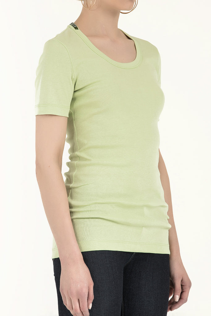 Green Crystal gems cotton t-shirt 18447