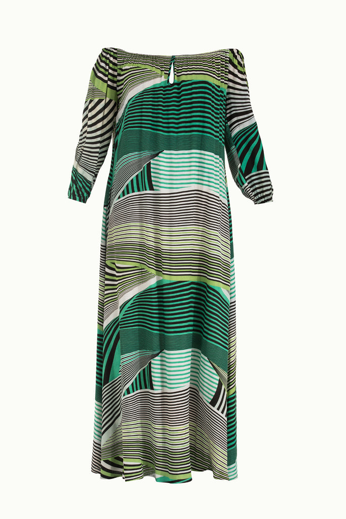 Yıldız Nakışlı Elbise Yeşil 92242