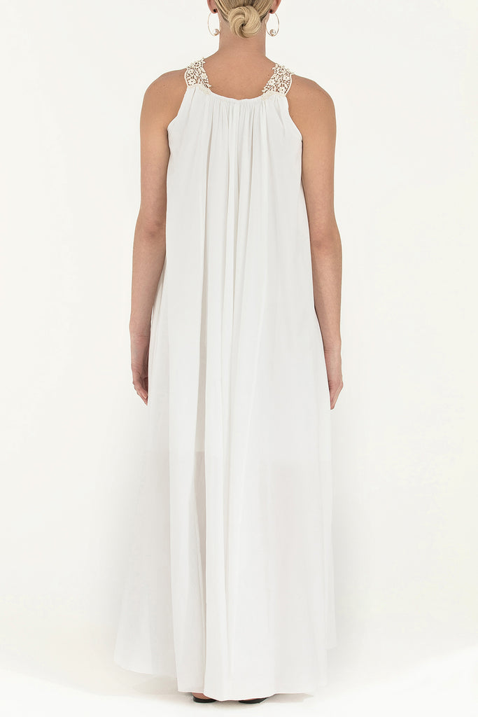 Dantelli Ve Incili Uzun Elbise 92290