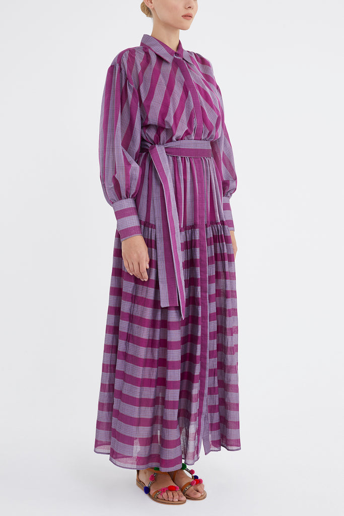 Büzgülü Uzun Elbise 92863