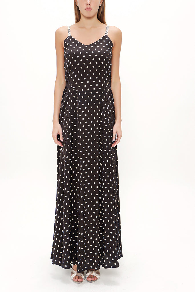 Spotted Crystal gems sleeveless maxi dress 92849
