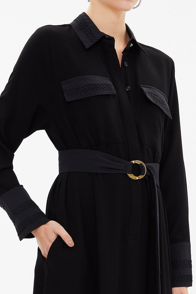 Black Waistband, pocket maxi dress 92588