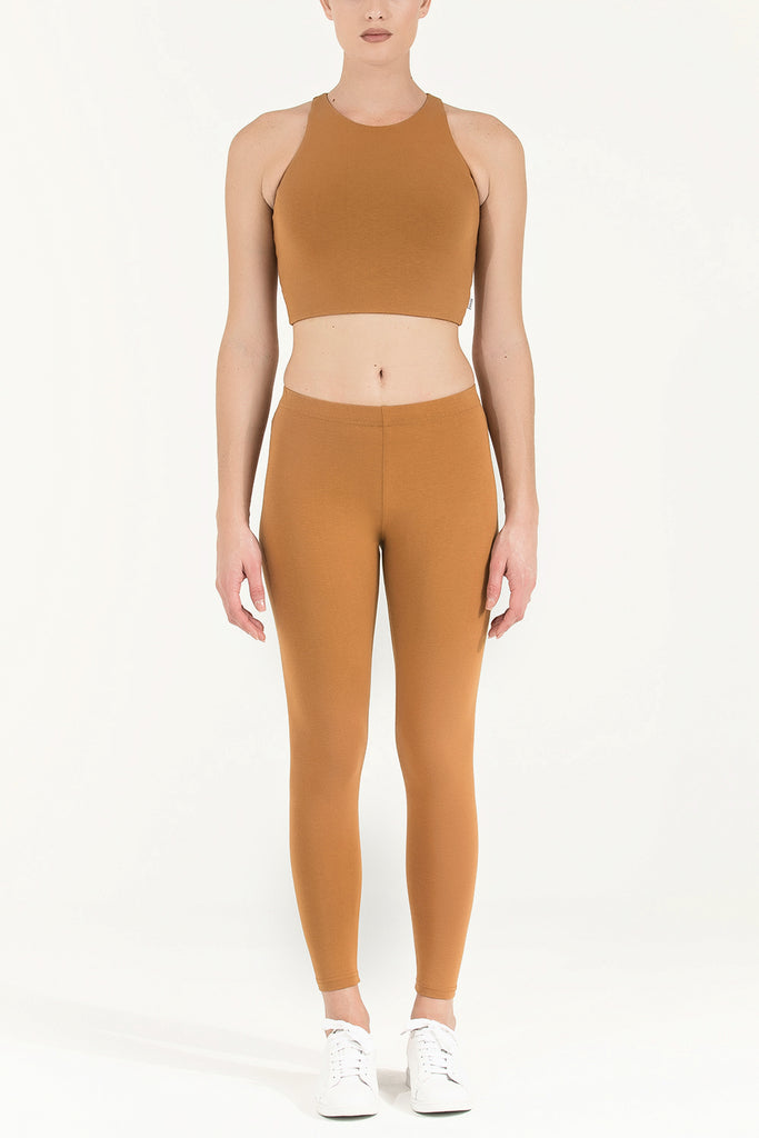 Mustard Woven  leggings 41164