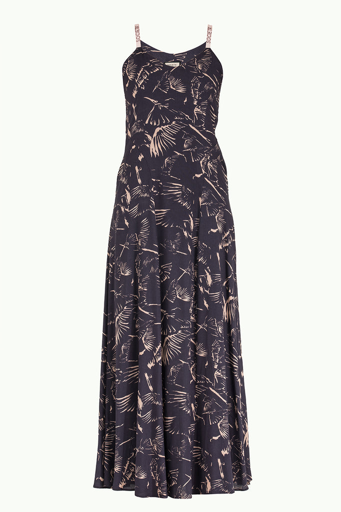 Kristal Taşlı Kolsuz Elbise Kahve 92337