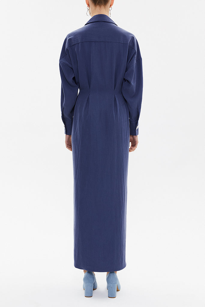 Indigo Slit detail maxi dress 92873