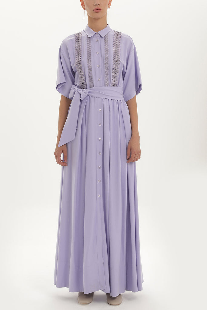 Lilac Laced maxi  dress 92352