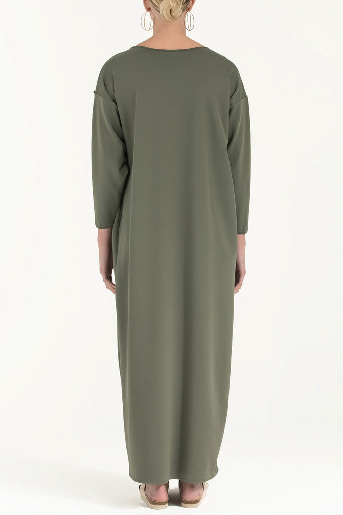 Bol Kesim Örme Uzun Elbise 92175