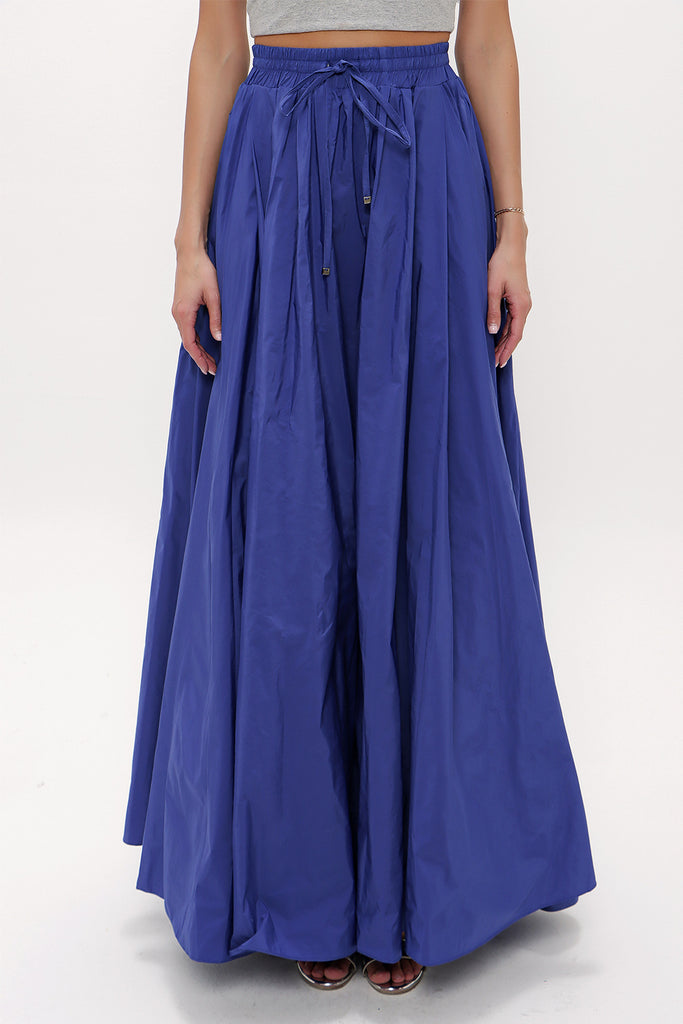 Navy Blue Pleated maxi skirt   81101