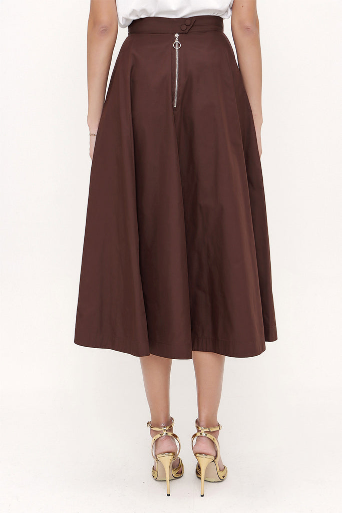 Brown Pleated skirt 81177