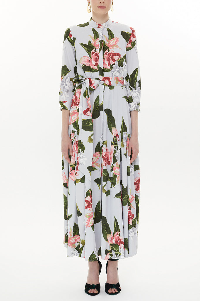 Patterned Laced maxi dress 92855