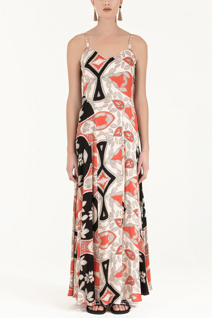 Kristal Taşlı Kolsuz Elbise Bej 92337