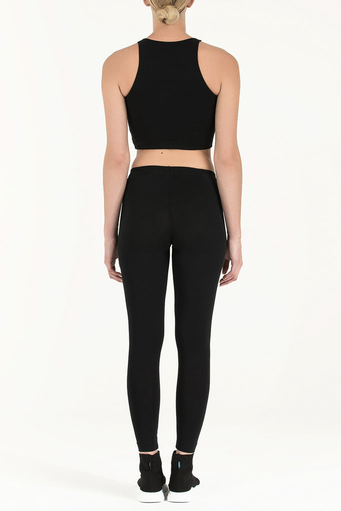 Black Woven  leggings 41164