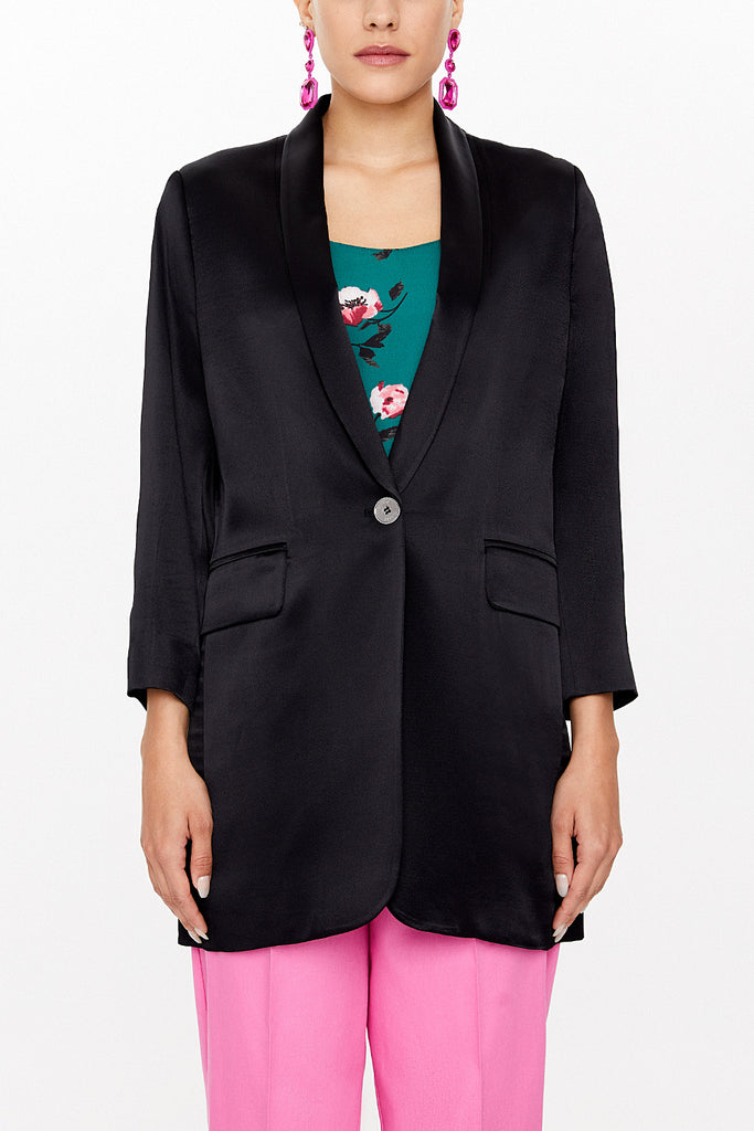 Black Wide cut jacket 61136